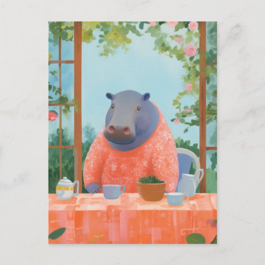 Carte Postale Hippo mignon (Devant)