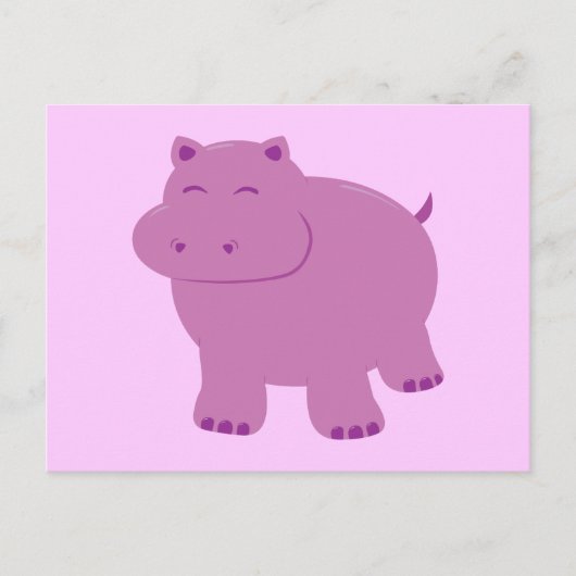 Carte Postale Hippo mignon (Devant)