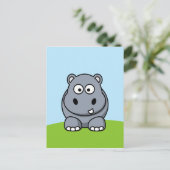 Carte Postale Hippo mignon (Debout devant)