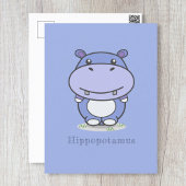 Carte postale Hippo mignonne