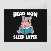 Carte Postale Hippo Read Now Sleep (Devant)