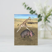 Carte Postale Hippo rodéo (Debout devant)