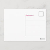 Carte Postale Hippo rose florale fille anniversaire (Dos)