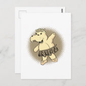 Carte Postale Hippo Sepia Ballerina Avec Tutu (Devant / Derrière)