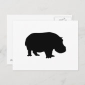 Carte Postale Hippo Silhouette (Devant / Derrière)