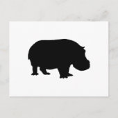 Carte Postale Hippo Silhouette (Devant)