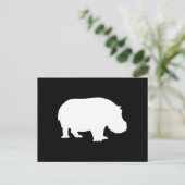 Carte Postale Hippo Silhouette (Debout devant)