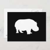 Carte Postale Hippo Silhouette (Devant / Derrière)