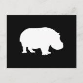 Carte Postale Hippo Silhouette (Devant)