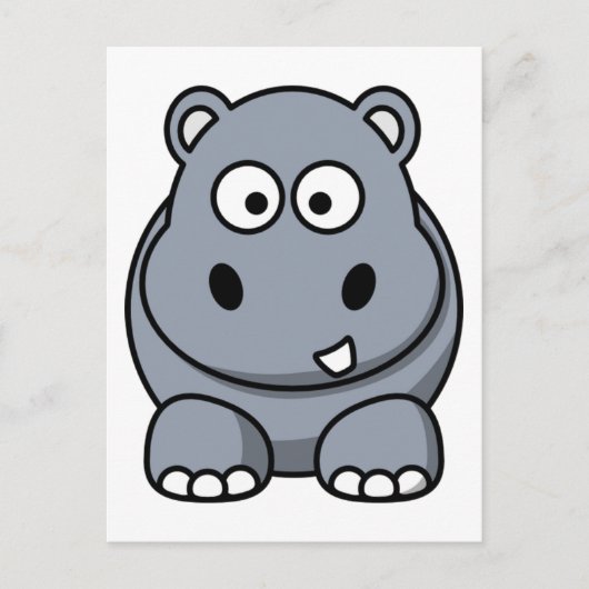 Carte Postale Hippo sympa (Devant)