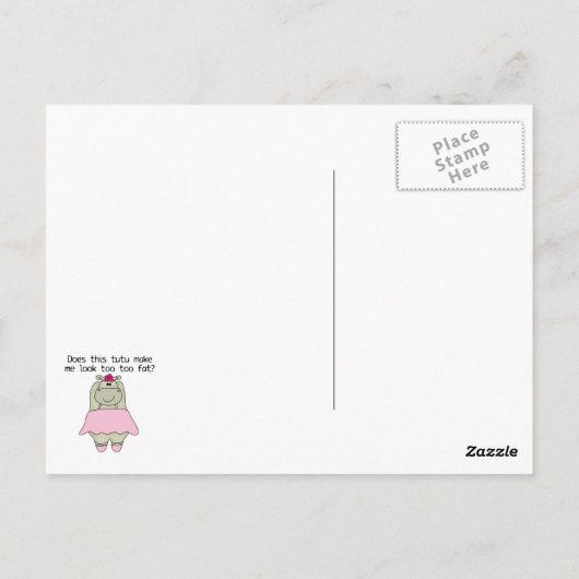 Carte Postale Hippo Tu Fat (Dos)