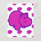 Carte Postale Hippo violet (Devant)
