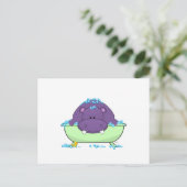 Carte Postale Hippo violet de bain (Debout devant)