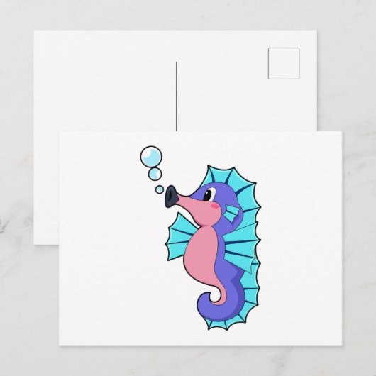 Carte Postale Hippocampe (Devant / Derrière)