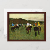 Carte Postale Hippocampe En Longchamp Par Edgar Degas (Devant / Derrière)