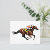 Carte Postale Hippocampe et jockey (Debout devant)