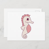 Carte Postale Hippocampe Ros Cheval Sous-Marin Animaux Dans L'Ea (Devant / Derrière)