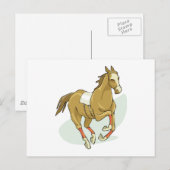 Carte Postale Hippocampe Soie Cheval Montres Gallps Trots Course (Devant / Derrière)
