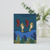 Carte Postale Hippocampe Sous L'Océan Mer Plage (Debout devant)