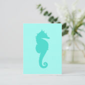 Carte Postale Hippocampe Turquoise 2 (Debout devant)