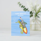 Carte Postale Hippocampe Yellow Rocket (Debout devant)