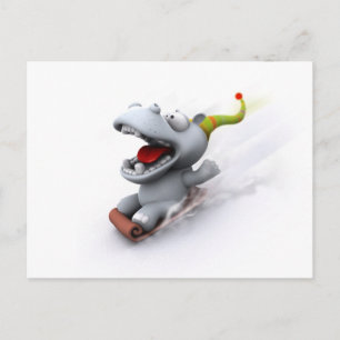 Carte Postale Hippopotame