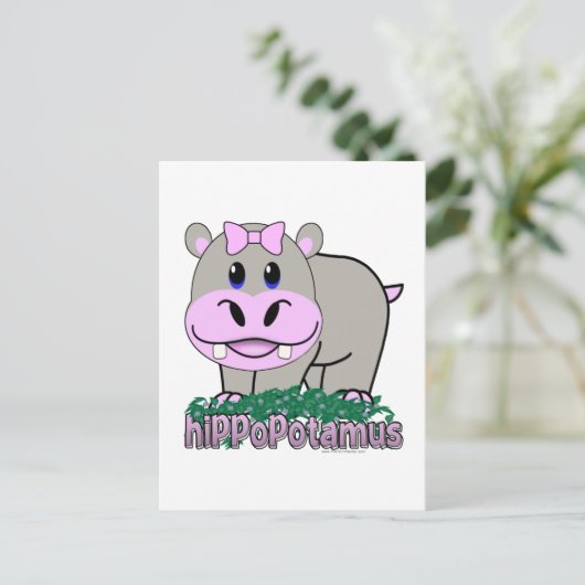 Carte Postale Hippopotame (Debout devant)