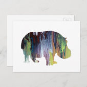 Carte Postale Hippopotame (Devant / Derrière)