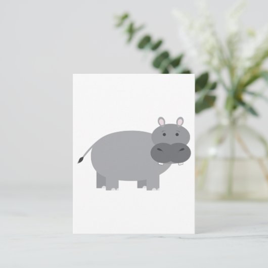 Carte Postale Hippopotame (Debout devant)
