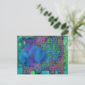Carte Postale Hippopotame à motifs (Debout devant)