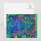 Carte Postale Hippopotame à motifs (Devant / Derrière)
