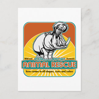 Carte Postale Hippopotame animal de délivrance
