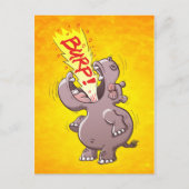 Carte Postale Hippopotame Burning (Devant)