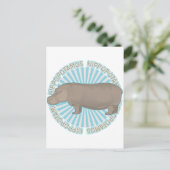 Carte Postale Hippopotame classique (Debout devant)