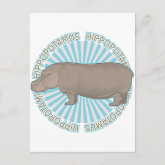 Carte Postale Hippopotame classique