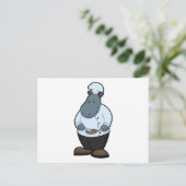 Carte Postale Hippopotame cuisinier avec poêle (Debout devant)