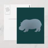 Carte Postale Hippopotame de Flusspferd (Devant / Derrière)