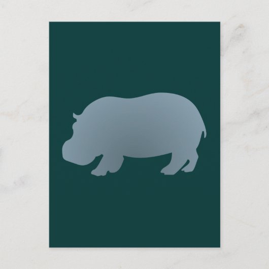 Carte Postale Hippopotame de Flusspferd (Devant)
