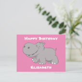 Carte Postale Hippopotame Heureux (Debout devant)