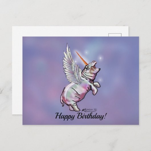 Carte Postale Hippopotame Hippo Hippopotame Maison Bénédiction A (Devant / Derrière)