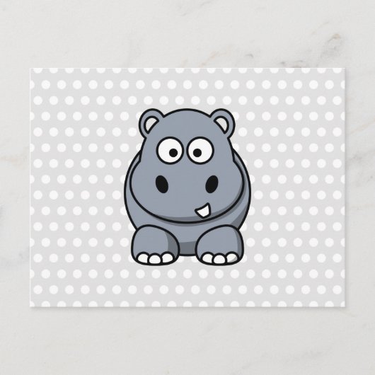 Carte Postale Hippopotame mignon (Devant)