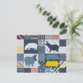Carte Postale Hippos Faux Quilt (Debout devant)