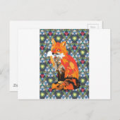 Carte Postale Hippy Fox (Devant / Derrière)
