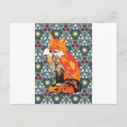Carte Postale Hippy Fox (Devant)