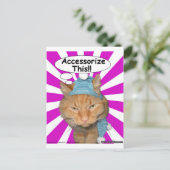 Carte Postale Hippy Kitty Accessorez Ceci! ! (Debout devant)