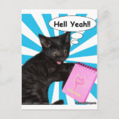 Carte Postale Hippy Kitty Hell Yeah!! Cats Rule (Devant)