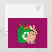 Carte Postale Hipster Bunny (Devant / Derrière)