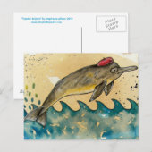 Carte Postale Hipster Dolphin (Devant / Derrière)