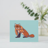 Carte Postale Hipster Fox (sans texte) (Debout devant)