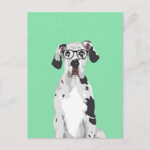Carte Postale Hipster Great Dane pour les Amoureux de les chiens